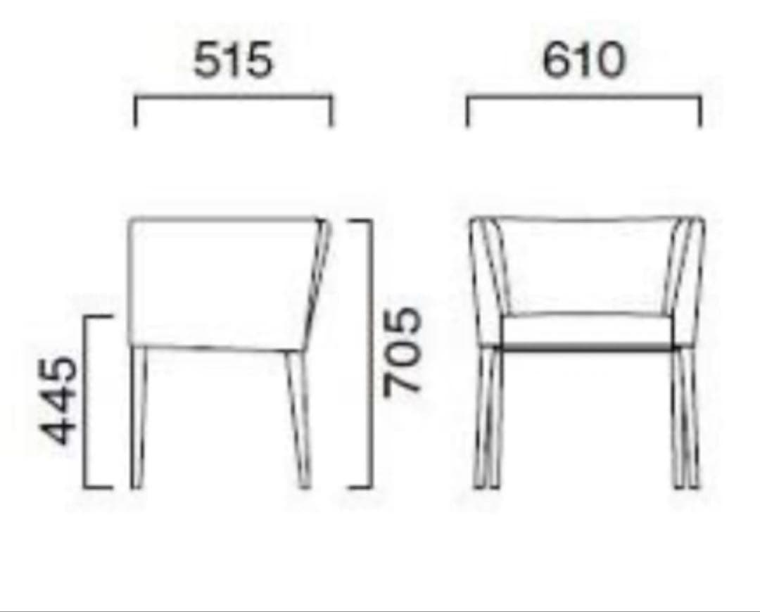 CRESクレス ラルニ 特注 ダイニングチェア サロン カフェ家具 店舗用