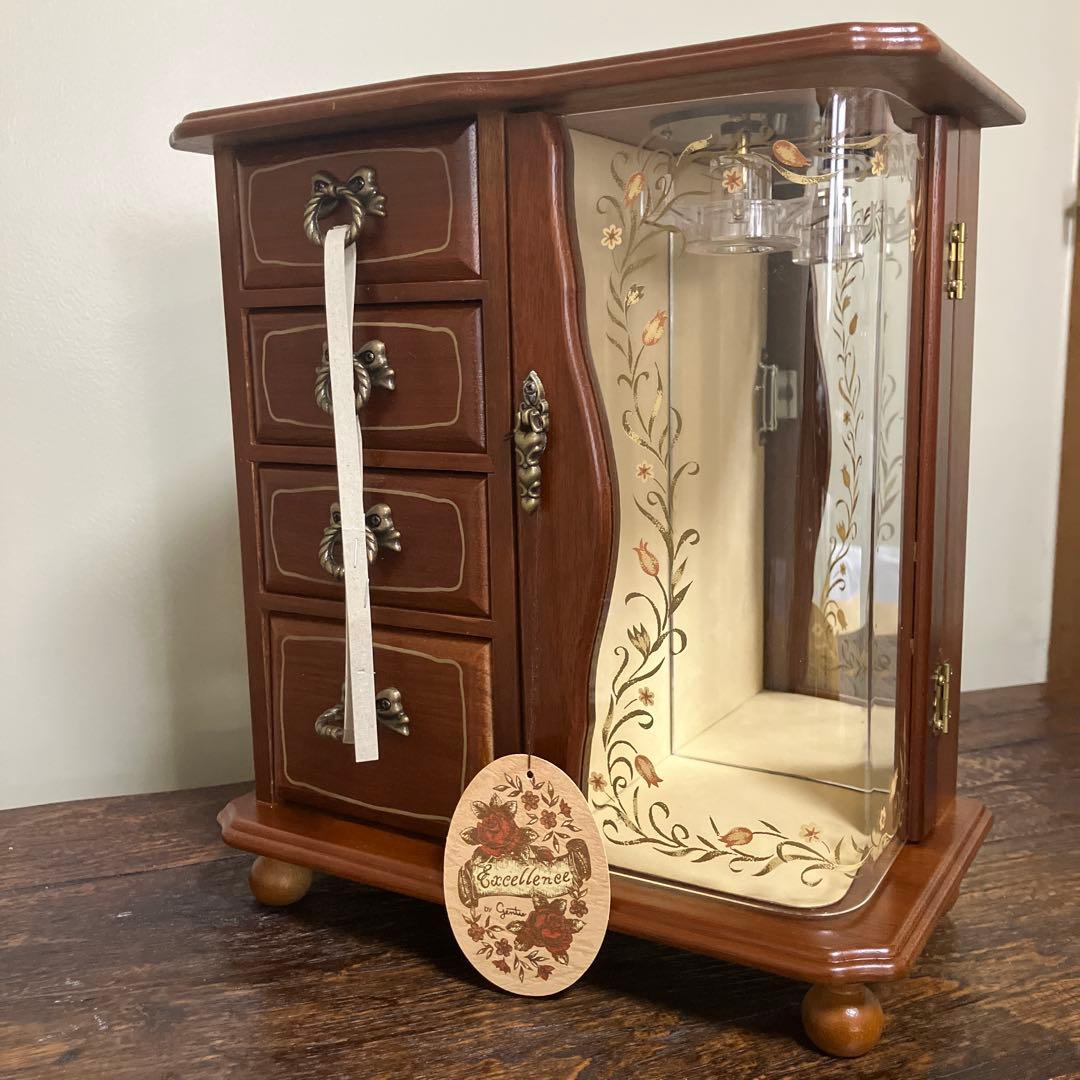 【タグ付き＊未使用】G-wood ジュエリーボックス　オルゴール　天然木　昭和 希少 昭和レトロ 木製オルゴール付きジュエリーボックス - メルカリ