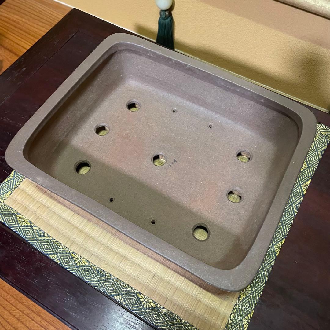 【落款あり】中村祐士 常滑 中野裕士 紫泥長方鉢