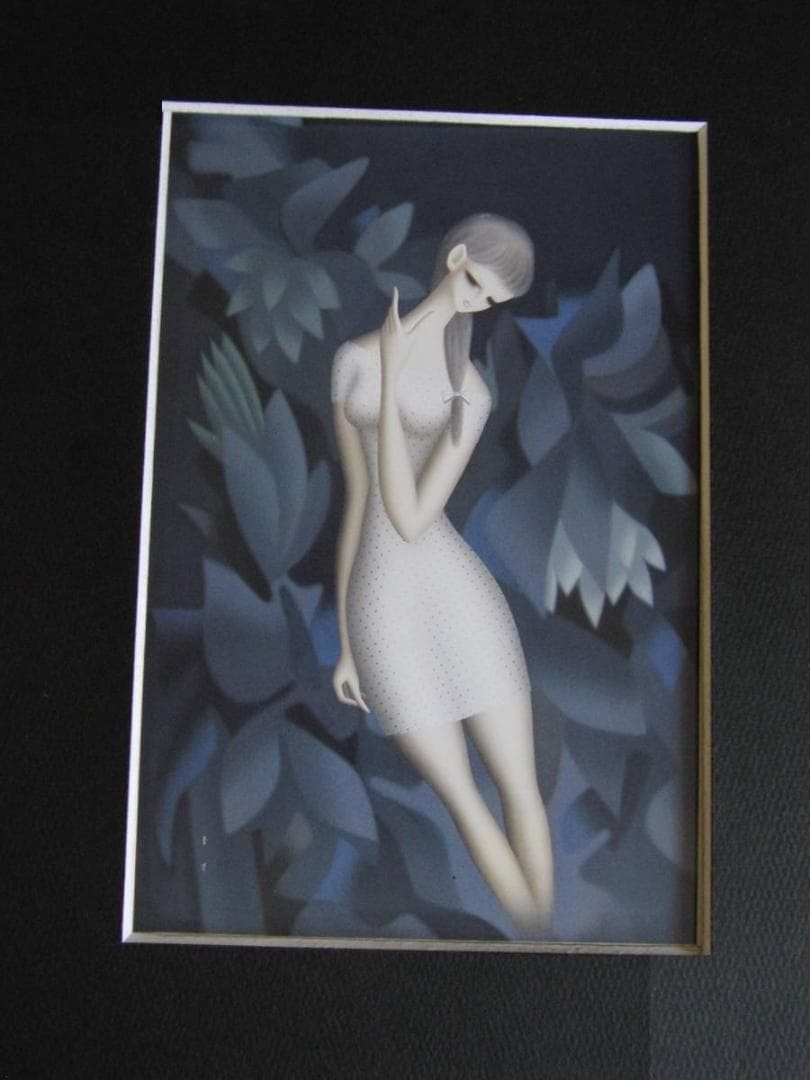 東郷青児、【若い日の思い出】、希少な額装用画集より、状態良好、新品