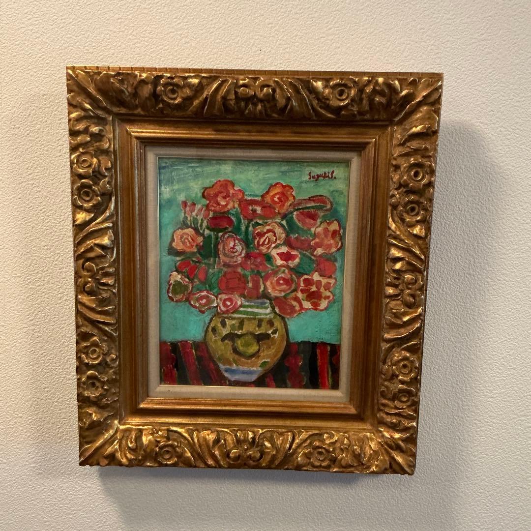 鈴木信太郎 薔薇 油彩画 - メルカリ