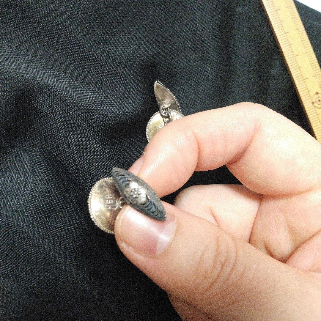ヴィンテージ シルバー HSN 800 バリ インドネシア カフスボタン レア