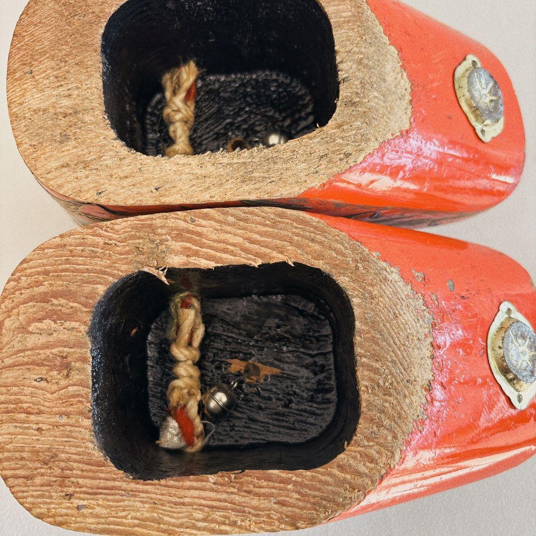 七五三 7歳女の子 ぽっくり 20cm 鶴 鼻緒三つ編み 中古品 61255