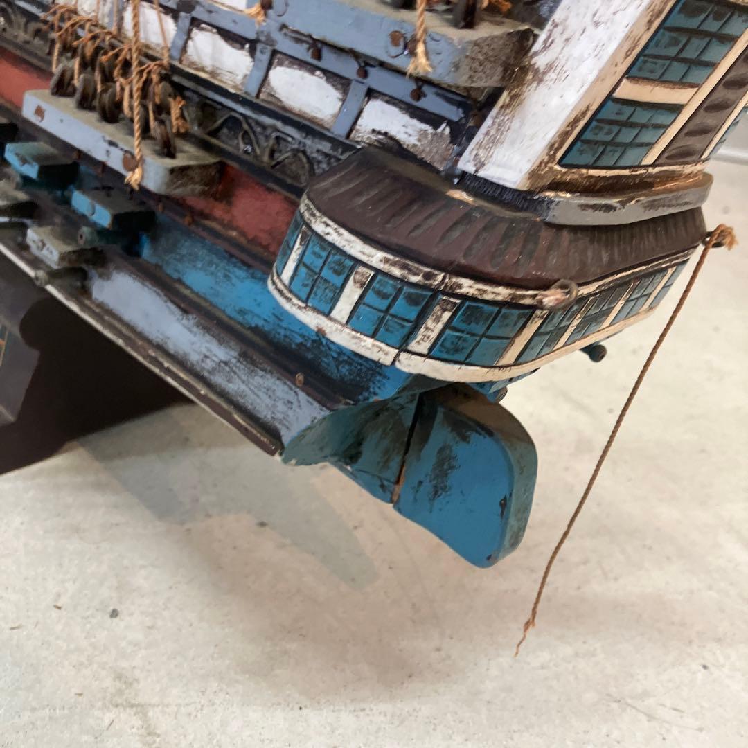 昭和レトロ クイーンエリザベス号 大型帆船模型大航海時代 置物