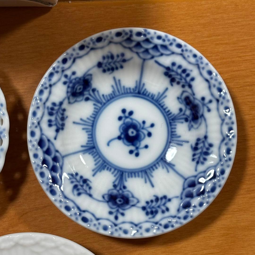 希少 ロイヤルコペンハーゲン グリーン フルレース ハーフレース 豆皿