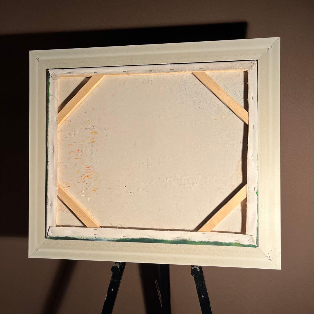 手書き油絵 モネ 睡蓮 肉筆絵画 額付き インテリア 油彩画 - メルカリ