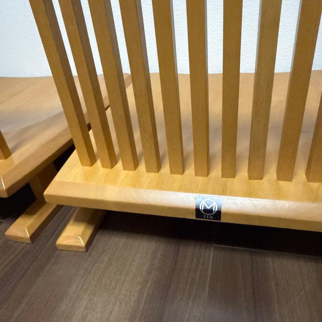 ミキモク ZENシリーズ 2脚セット 座椅子 ローチェア イス 天然木 希少