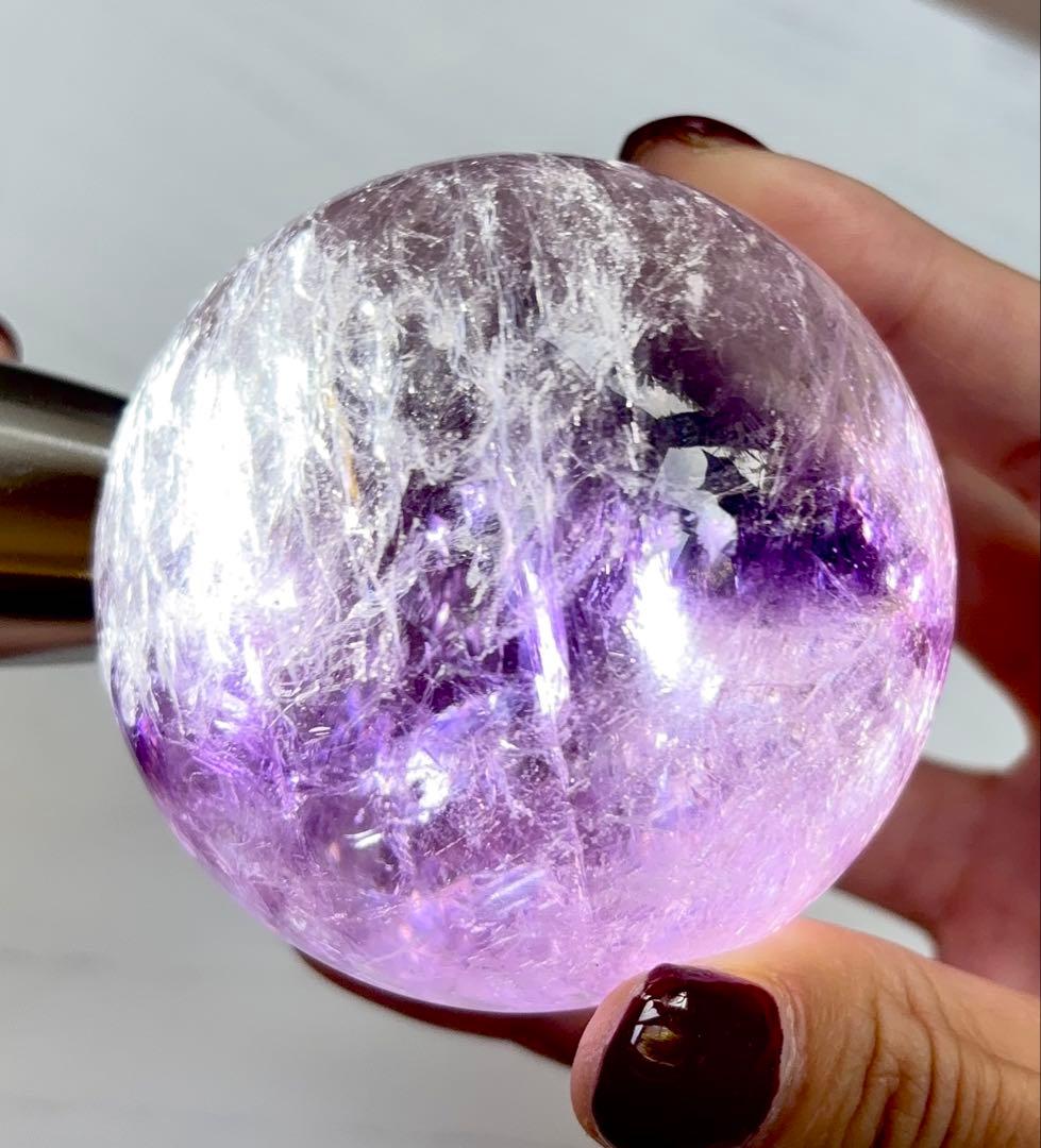 《希少》ファントムアメジスト　トラピッチェ　スフィア　丸玉