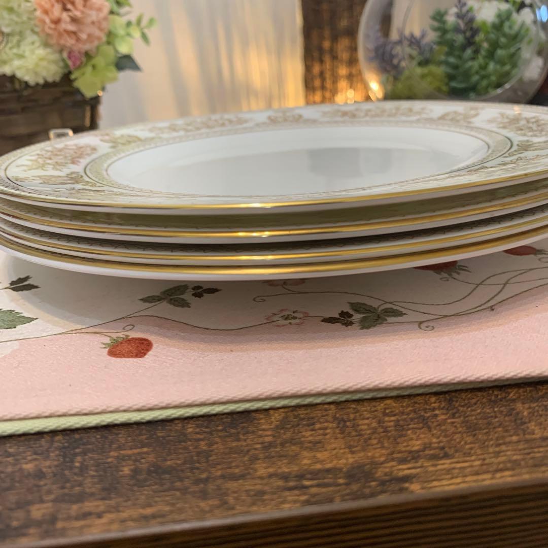 希少　ウェッジウッド ゴールド　コロンビア　22.5cm ディナープレート4枚