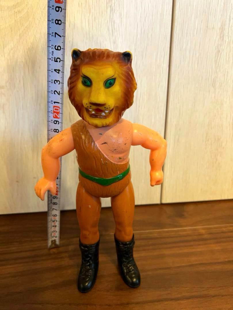 ザ・ライオンマン ソフビ タイガーマスク 当時物 中島製作所 昭和