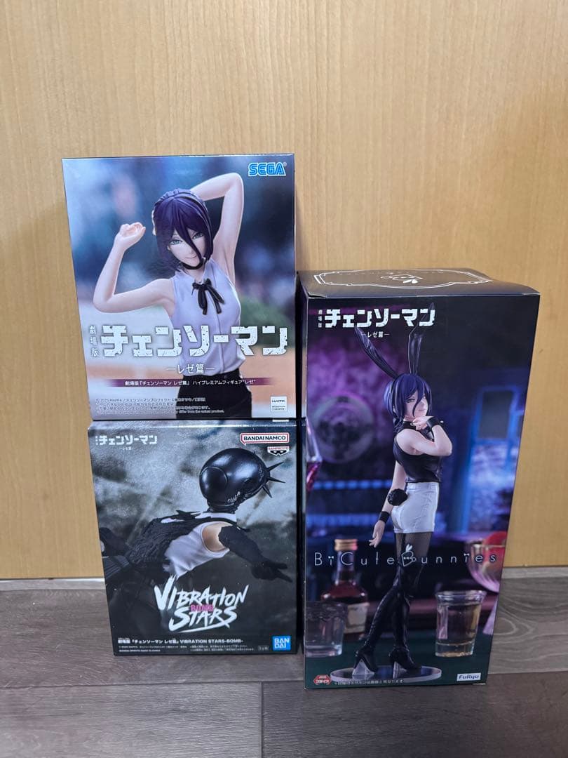 チェンソーマン レゼ3体セット　プライズ　完全未開封 中古】【未開封】【セット】チェンソーマン、劇場版チェンソーマン