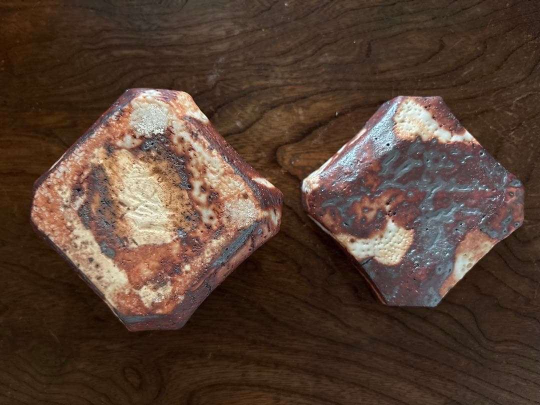 松崎健　志野香合　共箱