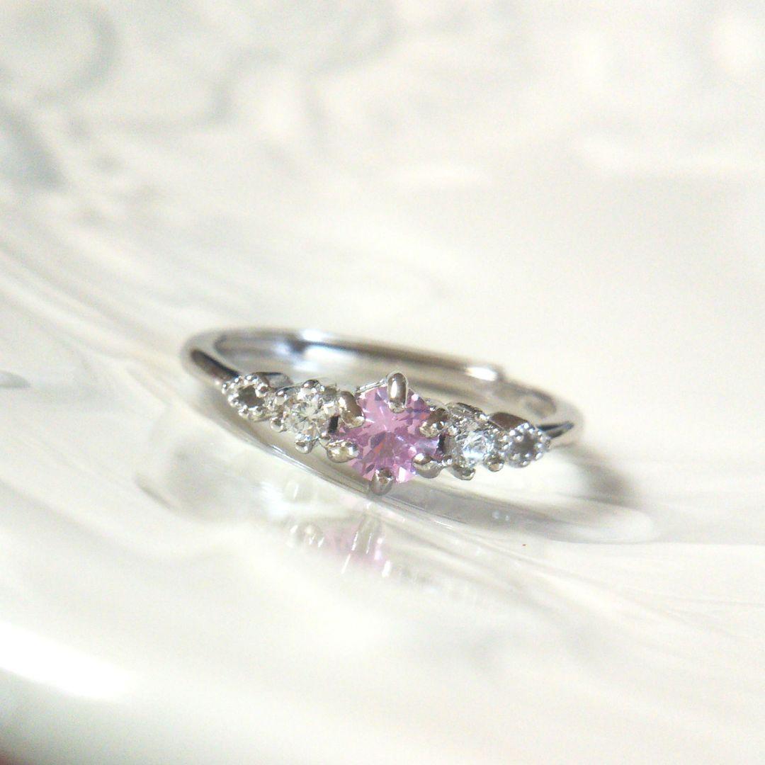 0.31ct 桜ピンク サファイアのリング