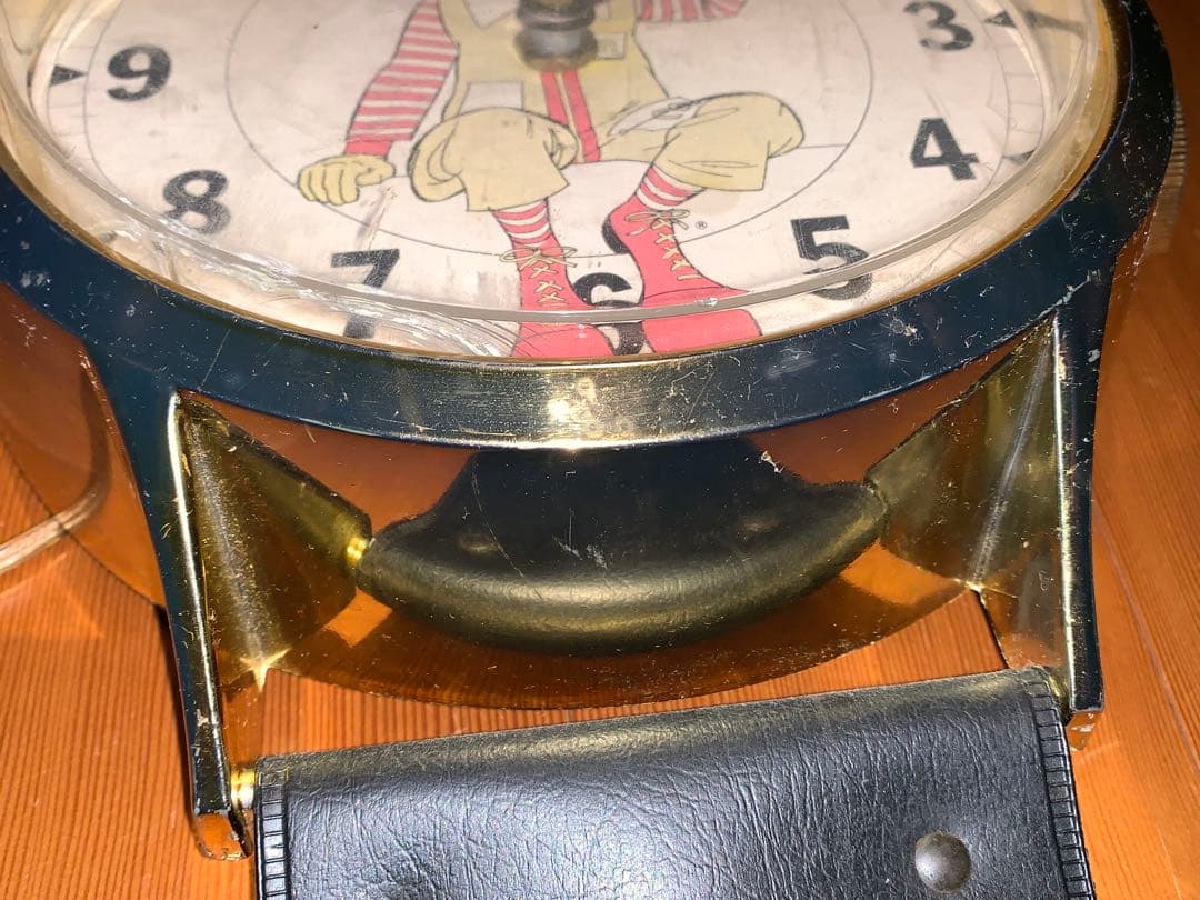 動作品 70年代 ビンテージ マクドナルド 腕時計型 掛時計 ロナルド