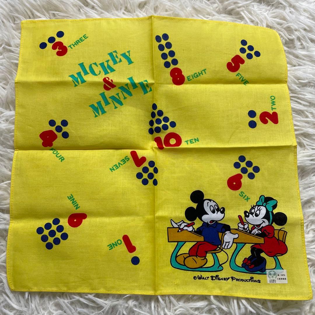 新品 希少 昭和レトロ ディズニー ハンカチ 5枚セット ミッキー ミニー
