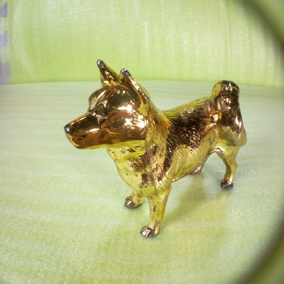 柴犬？ 犬の置物 金色 ゴールド GOLD 金ピカ フィギュア オブジェ