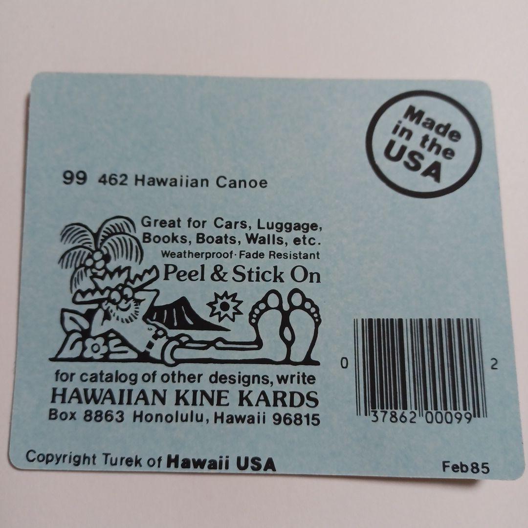 ハワイアン カヌー ステッカー ホノルル レトロ 当時物 ヴィンテージ