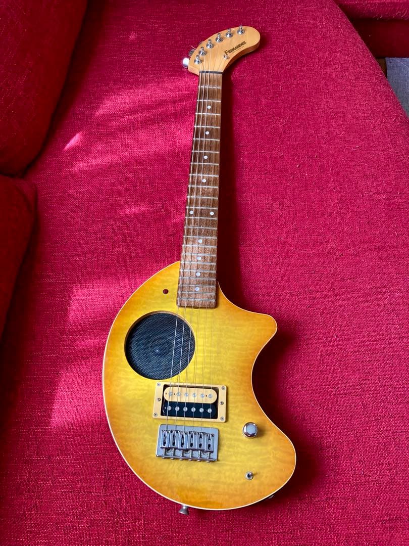 FERNANDES zo-3ギター イエロー虎目 gotohペグ FERNANDES ZO-3 YELLOW ZO3ミニギター イエロー(フェルナンデス アンプ