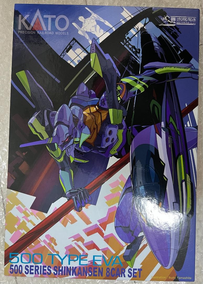 k*y様 KATO Nゲージ 500系 新幹線 TYPE EVA エヴァンゲリオ エヴァンゲリオンのNゲージ「500 TYPE EVA」TOMIX版を購入＆先頭車に