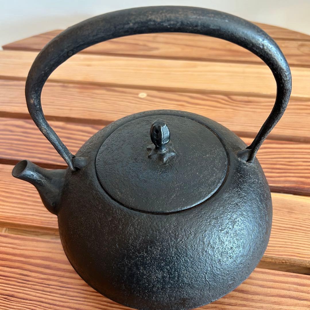 【名品・入手困難】南部鉄器 釜定 鉄瓶「新珠 肌」1.5L 刻印有 宮伸穂