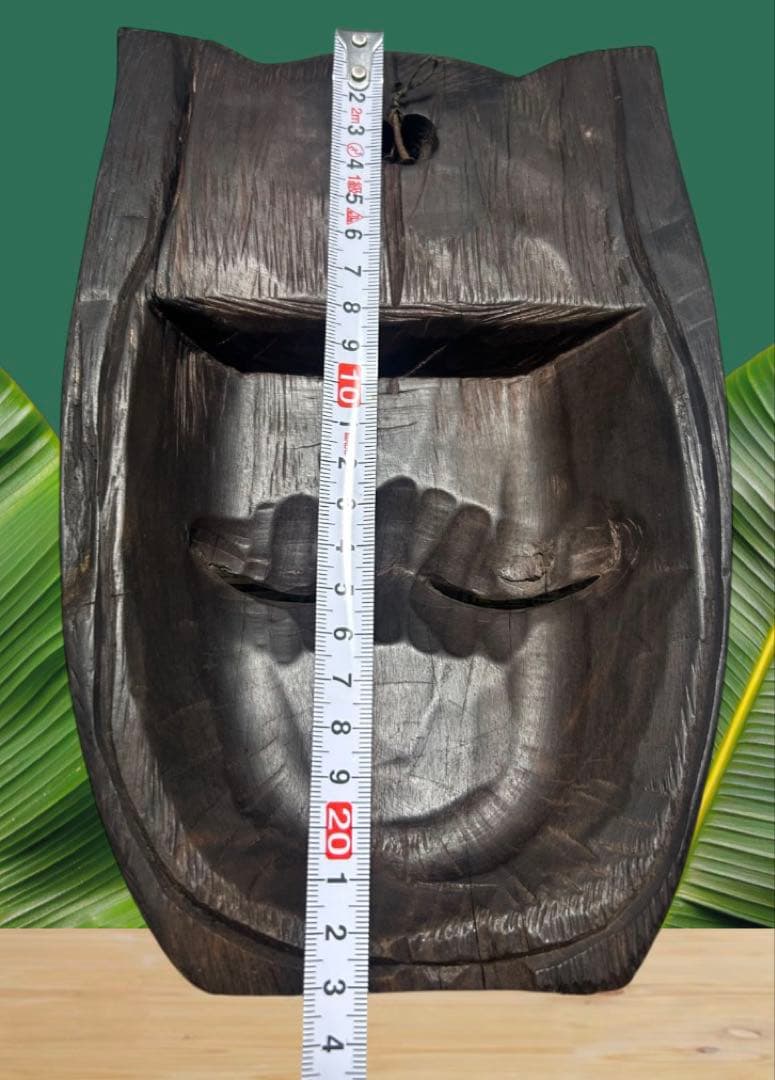 アフリカ セネガル 木彫 お面 マスク 黒檀 エボニー 祭祀 王冠 壁掛け