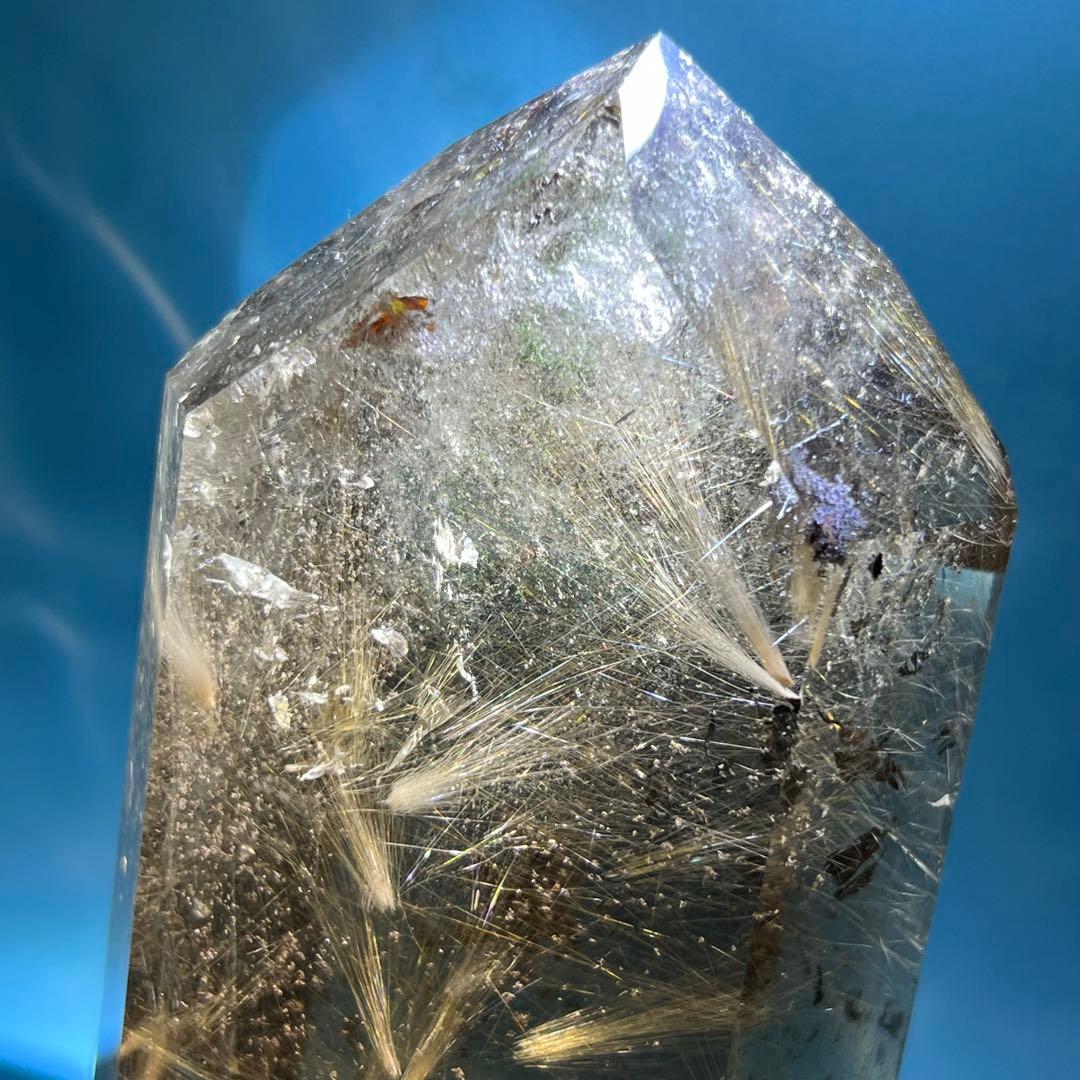 新春特別限定特価‼️☆極大サイズ☆極品美宝☆ゴールドタイチンルチル 六角柱 天然石