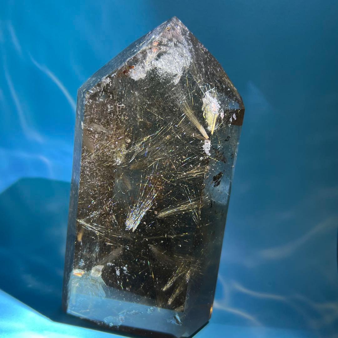 新春特別限定特価‼️☆極大サイズ☆極品美宝☆ゴールドタイチンルチル 六角柱 天然石