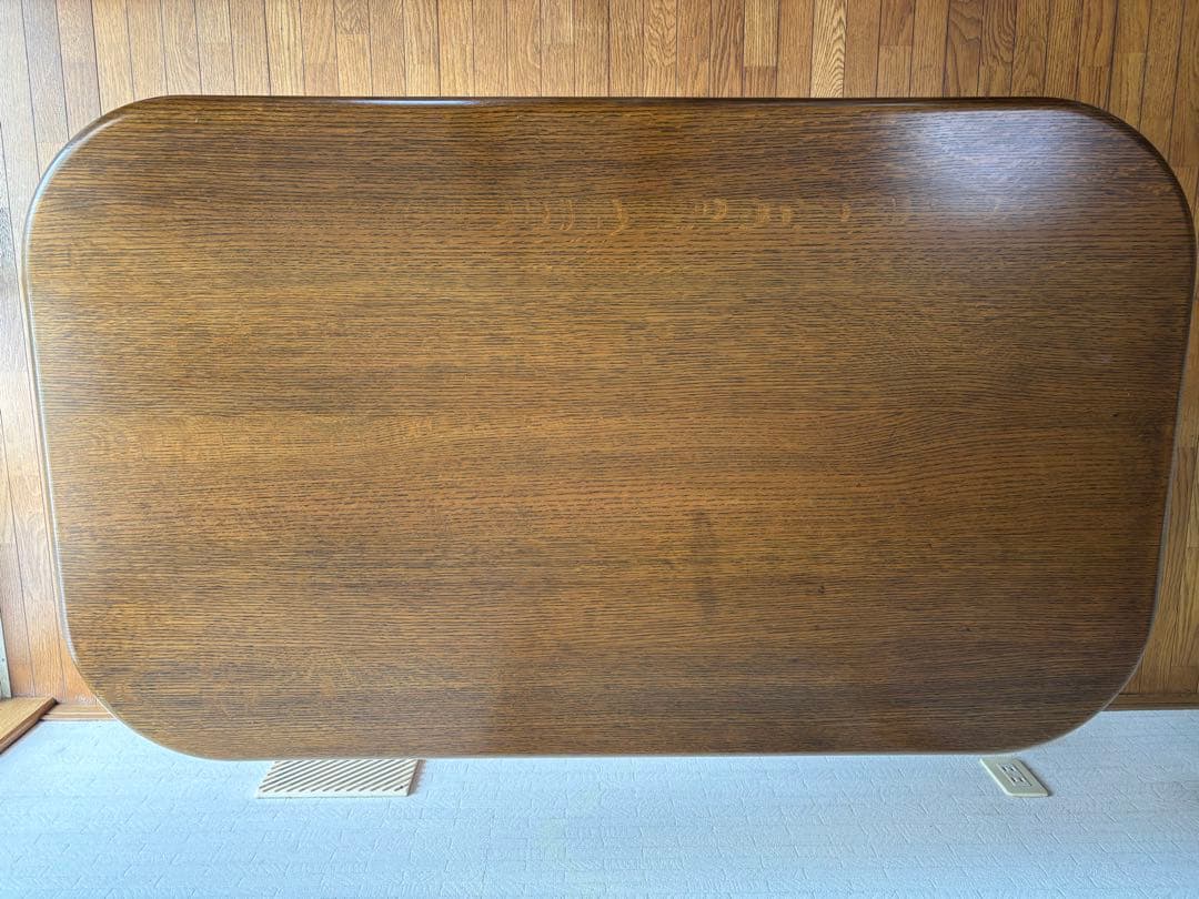 引取限定】浜本工芸ダークブラウン木製ダイニングテーブルセット