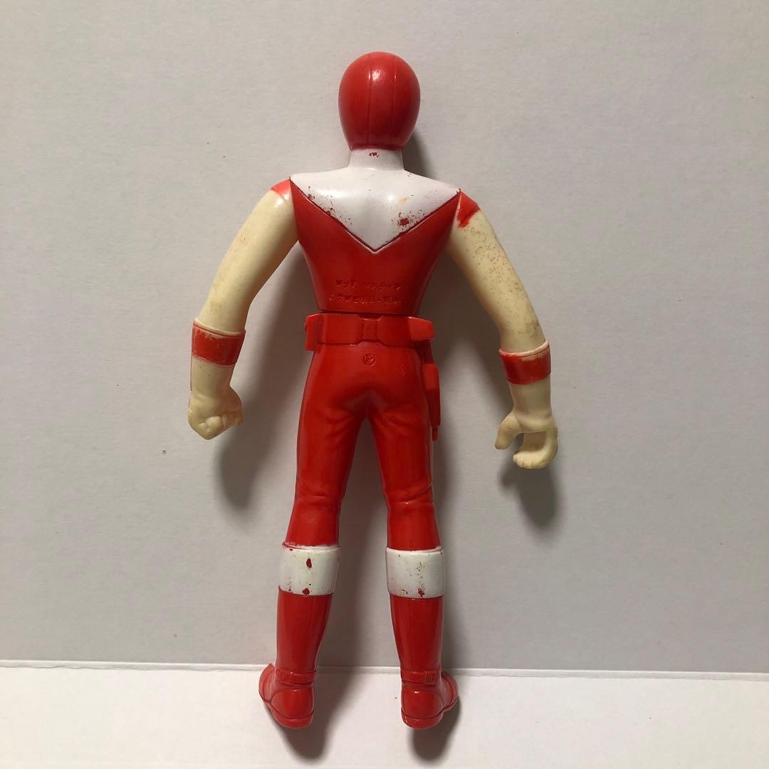 昭和レトロ 光戦隊マスクマン マスクレッド 17cmソフビ ロビン 日本製
