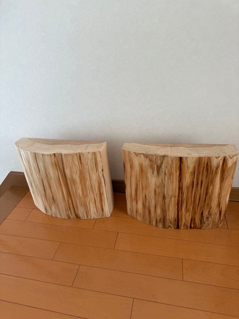 天然杉一枚板極美杢目自然曲線のテーブル蜜蝋クリーム仕上げ‼️ - メルカリ