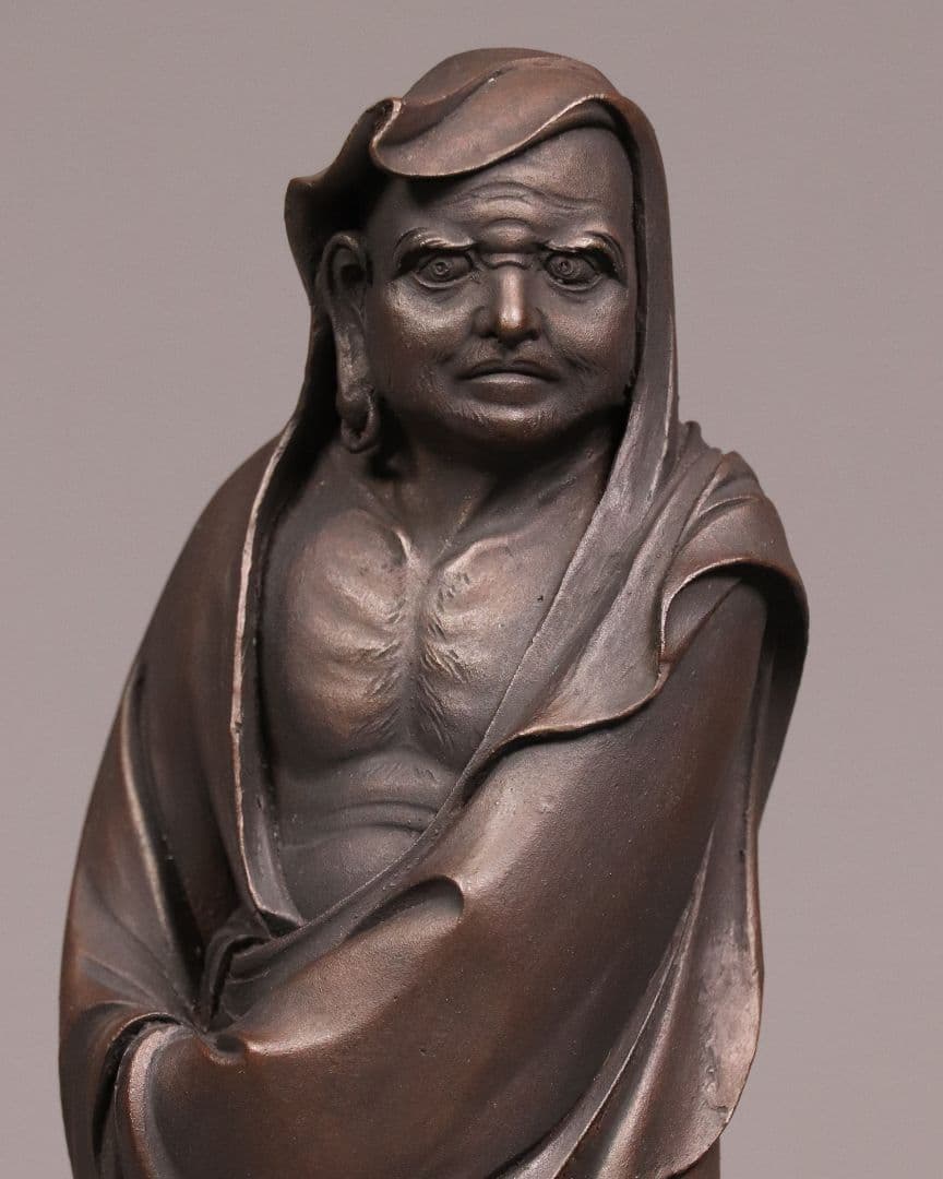 鋳銅製 高村光雲 原型 達磨大師 立像 共箱 置物 銅像 仏像【MA209