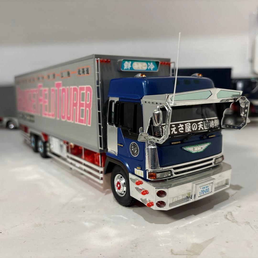 ☆デコトラプラモデルジャンク品☆プロフィア冷凍車☆みやこ鮮冷