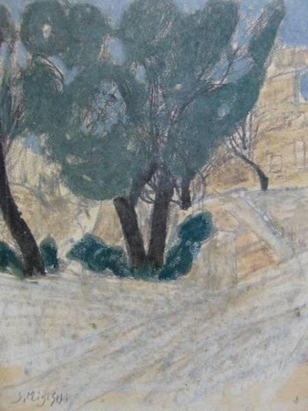 三岸節子、【ロワール】、希少なデッサン・画集画、新品高級額・額装付