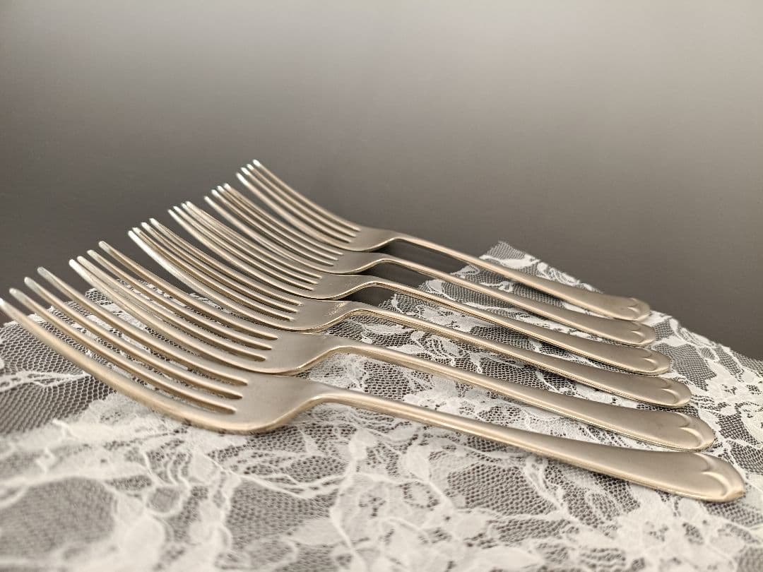 英国 ヴィンテージ フォーク 6本 X-12-NS ニッケルシルバー L13 - メルカリ