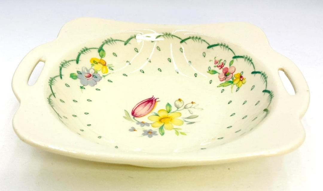 プランタン -緑- 【レアシェイプ】ミニ取手付ボウル 英国製 スージークーパー