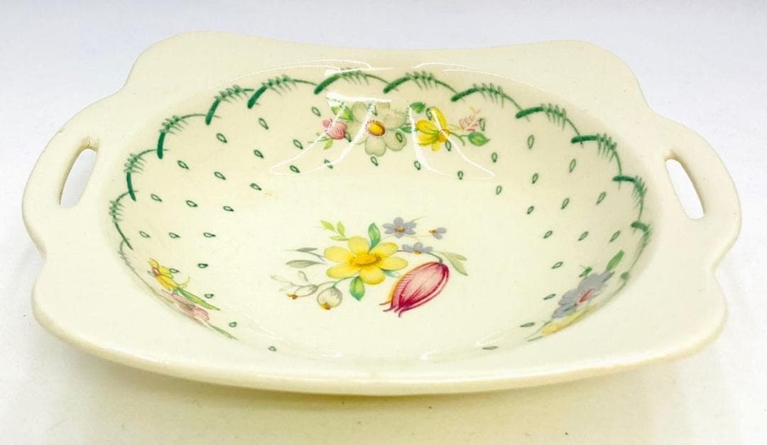 プランタン -緑- 【レアシェイプ】ミニ取手付ボウル 英国製 スージークーパー