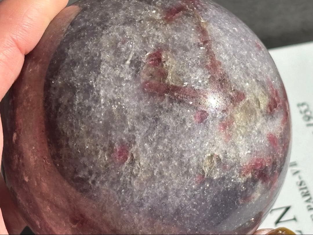 《キラキラ大玉＊ユニコーン・ストーン＊スフィア・台座付き》