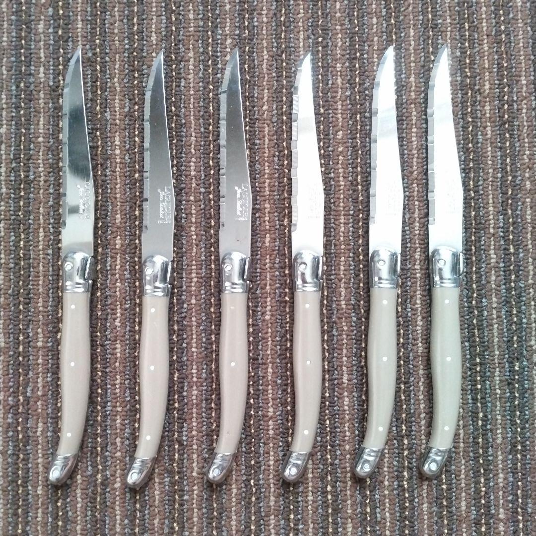 【美品】LAGUIOLE　ラギオール／ライヨール　ステーキナイフ　６本セット Amazon.co.jp: Laguiole ステーキナイフ6本セット ABS製 アソート