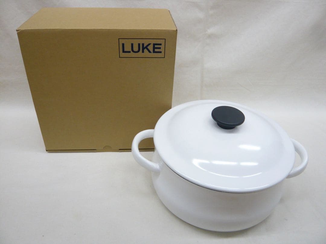 『野田琺瑯 ルーク』深型キャセロール25cm 4.8L 日本製 ガス・IH対応