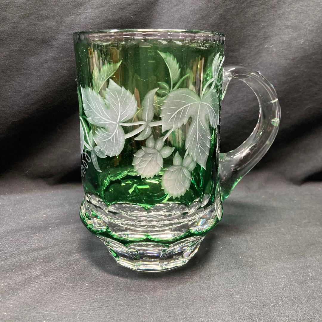 【美品】カガミクリスタル ビアジョッキ グリーン 楽天市場】【ポイント5倍キャンペーン】【メーカー直営店】江戸切子