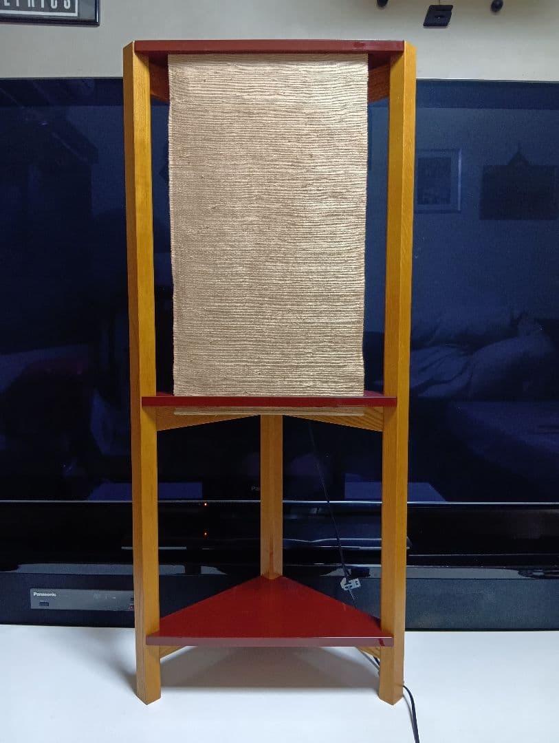 DCS CORP 和モダン デザイナーズ 朱色 三角 サイドラック フロアランプ