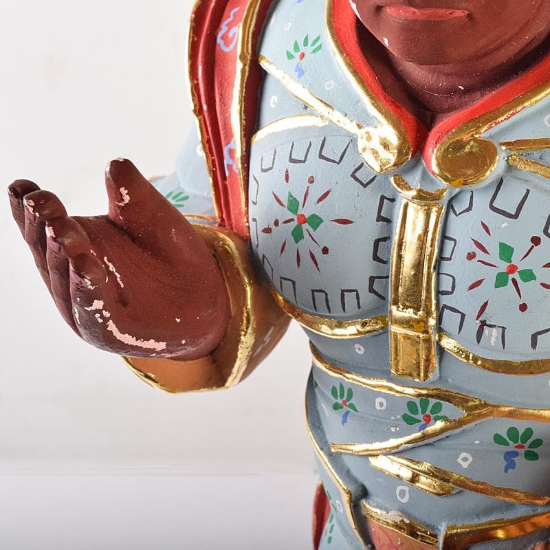 仏教美術 彩色木彫 二十八部衆像 難陀龍王像 歓喜龍王像 仏像 U R7777B