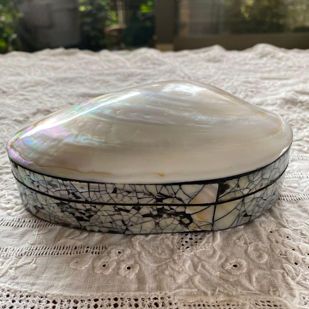 レア　螺鈿　宝石箱　小物入れ　置物　飾り物　綺麗　貝殻　キラキラ 螺鈿の高級ジュエリーボックス・高級螺鈿宝石箱-蝶花ブルー 高級結納品