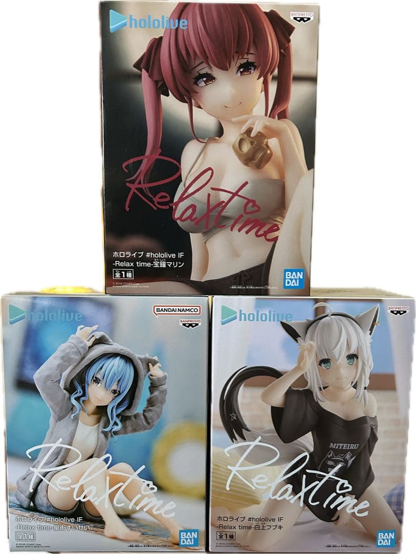 ホロライブ　リラックスタイム　３点セット　宝鐘マリン　白上フブキ　星街すいせい ホロライブ』星街すいせいさんと宝鐘マリンさんがデザインを考案した