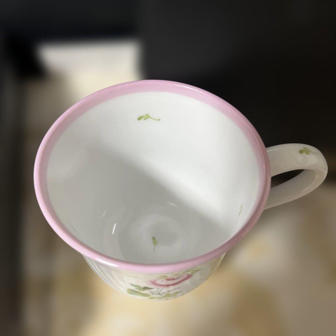 新品］Herend♡ウィーンの薔薇・ピンク♡プレート、ラージマグ、豆皿3