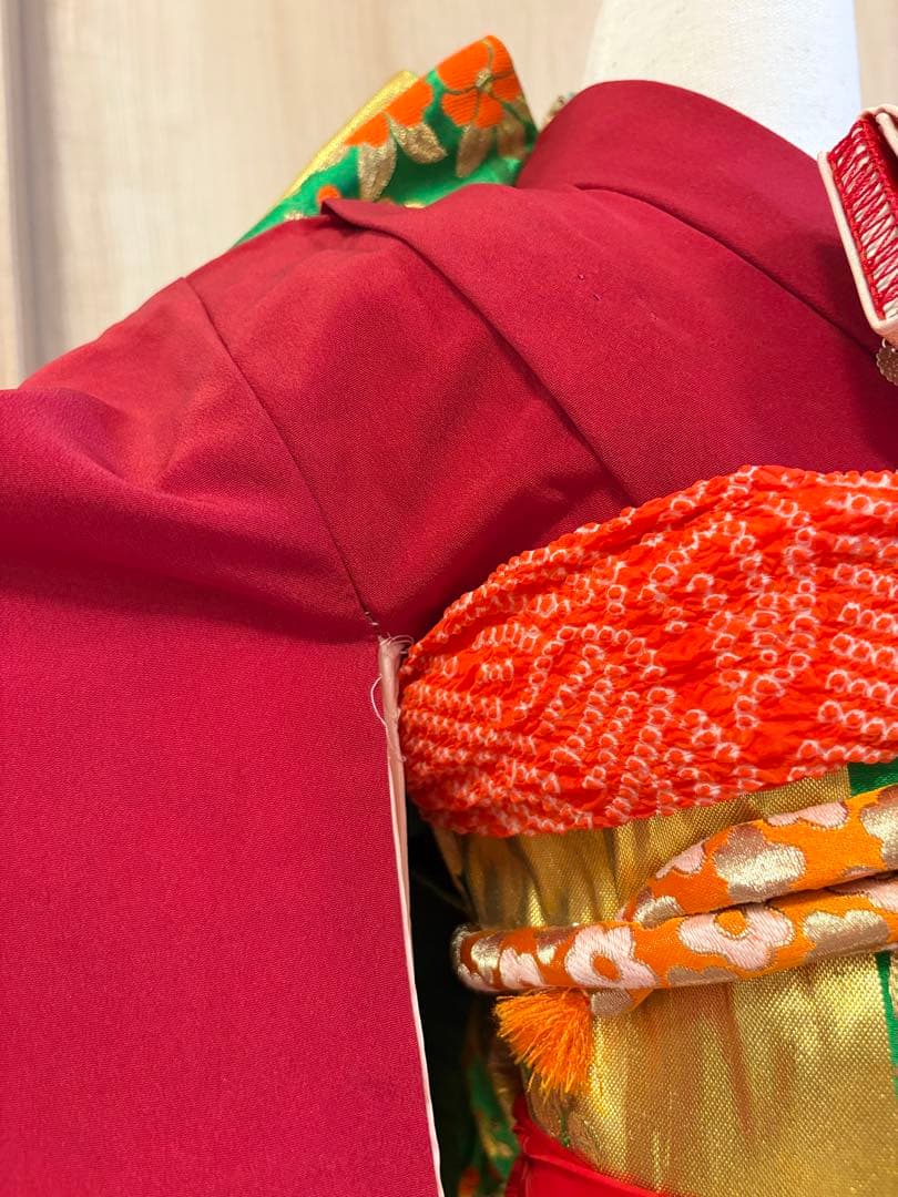 七五三 7歳 祝い着 臙脂 フルセット M2505052 - メルカリ