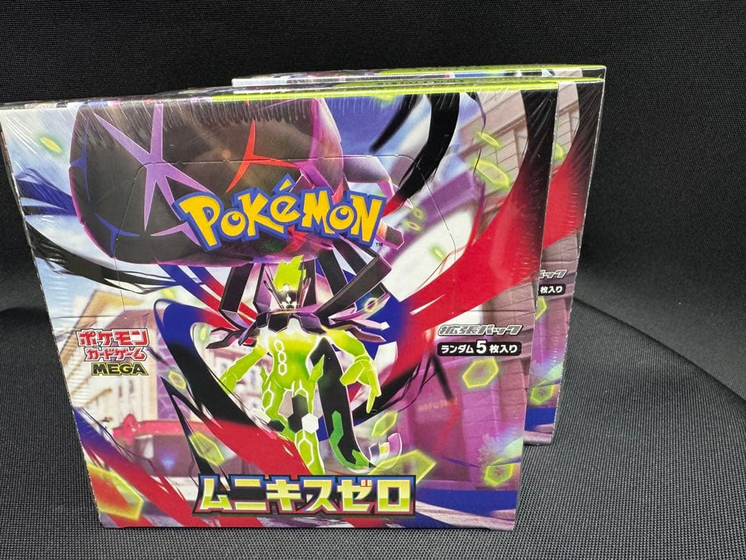 ポケモンカードゲーム　ムニキスゼロ　シュリンク付　3BOX 未開封シュリンク付き ムニキスゼロ×3box ポケモンカード - メルカリ