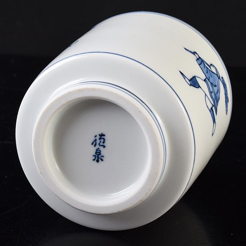 茶道具 西村徳泉造 染付 飛脚絵 火入 共布共箱 V R8669 - メルカリ