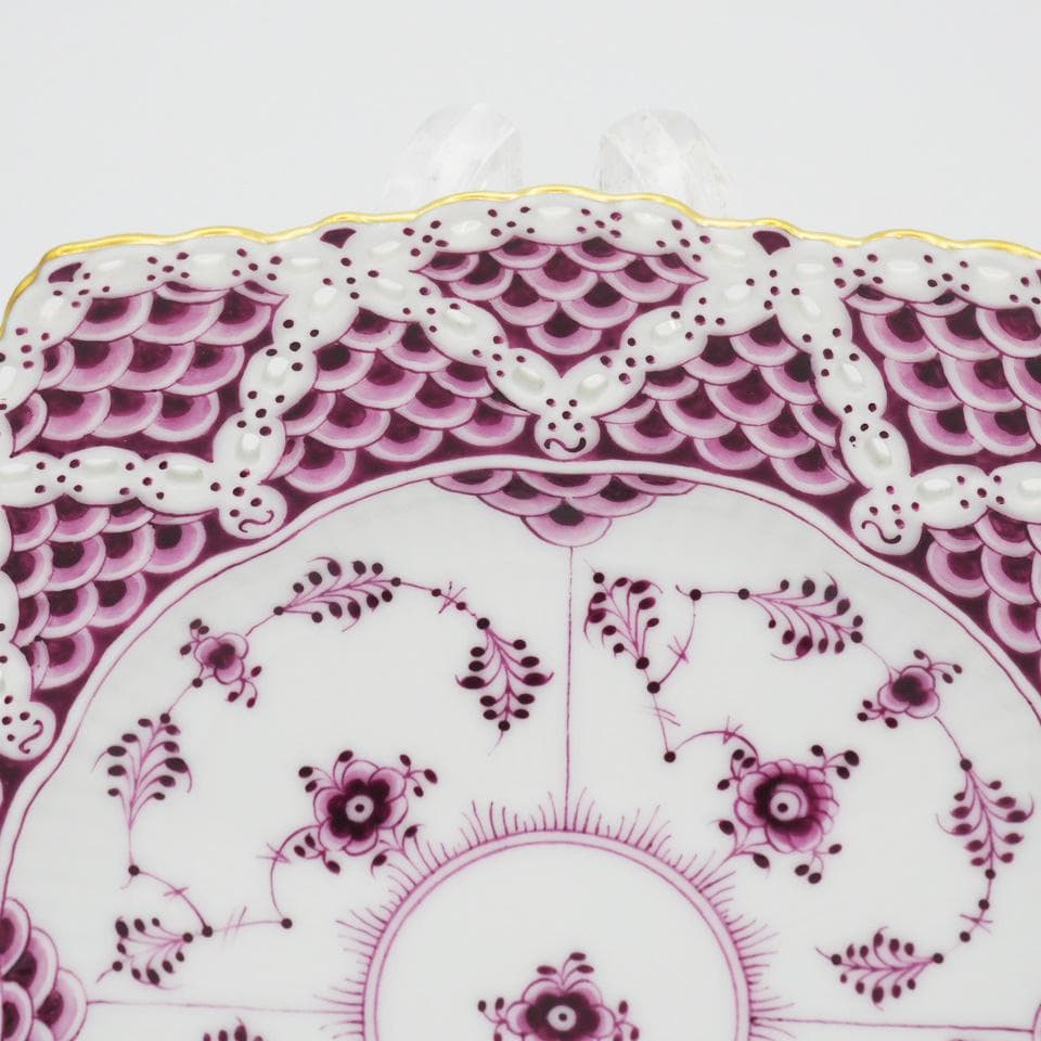 ロイヤルコペンハーゲン バーガンディ ダブルレース プレート 17.5cm #2