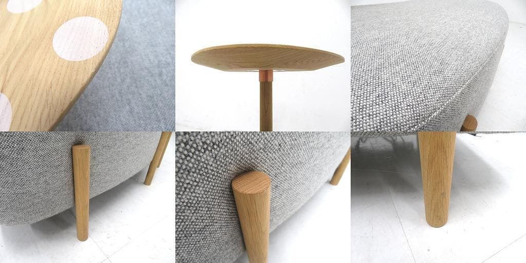 展示品 カリモク ドラドラ 北欧 オーク材 ソファ サイドテーブル 付き